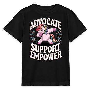 Support Empower advocates - Stanley/Stella MINI CREATOR Kids’ T-Shirt - black - Front - Mikhail (115cm)