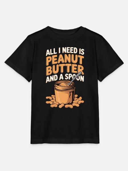 Erdnussbutter Erdnussbodybuilder - Stanley/Stella Kinder T-Shirt MINI CREATOR  - Schwarz