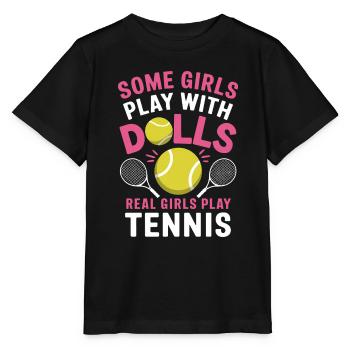 Tennis Dire Fille Drôle Tennis Cadeau - T-shirt bio MINI CREATOR Stanley/Stella Enfant - noir - Devant - Mikhail (115cm)