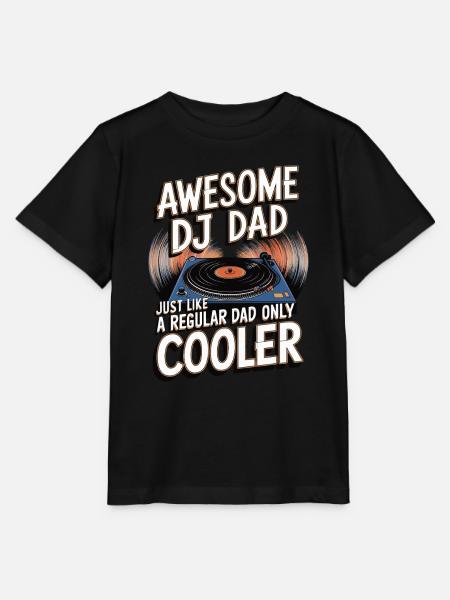 Super DJ dad, just like a normal dad - Stanley/Stella MINI CREATOR Kids’ T-Shirt - black