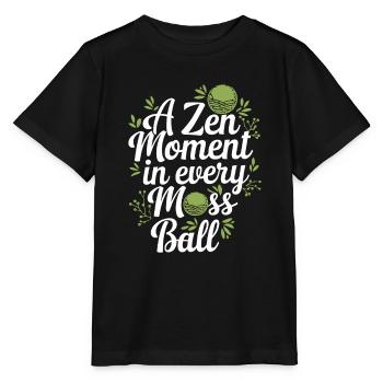 Kokedama Moss Ball Plantes Jardinage Japonais - T-shirt bio MINI CREATOR Stanley/Stella Enfant - noir - Devant - Mikhail (115cm)