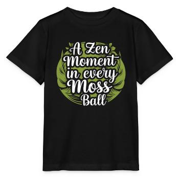 Kokedama Moss Ball Plantes Jardinage Japonais - T-shirt bio MINI CREATOR Stanley/Stella Enfant - noir - Devant - Mikhail (115cm)
