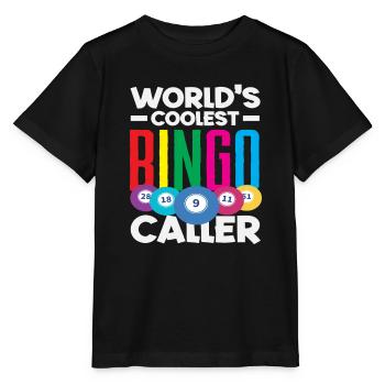 Bingo Spieler Weltbester Ansager - Stanley/Stella Kinder T-Shirt MINI CREATOR  - Schwarz - Vorne - Mikhail (115cm)