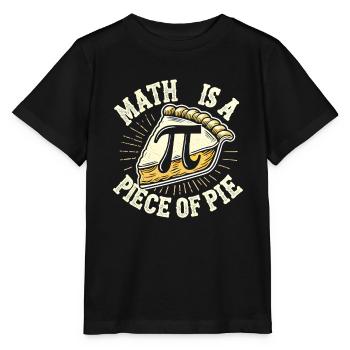 Mathe ist ein Stück vom Kuchen - Stanley/Stella Kinder T-Shirt MINI CREATOR  - Schwarz - Vorne - Mikhail (115cm)