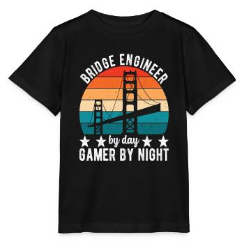 Ingénieur des ponts Construction de ponts - T-shirt bio MINI CREATOR Stanley/Stella Enfant - noir - Devant - Mikhail (115cm)