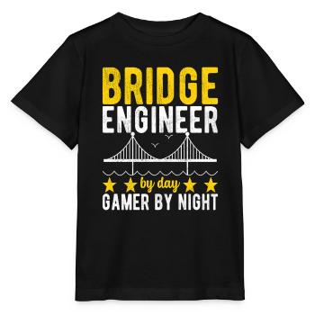 Ingénieur des ponts Construction de ponts - T-shirt bio MINI CREATOR Stanley/Stella Enfant - noir - Devant - Mikhail (115cm)