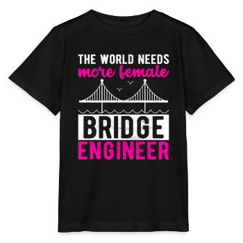 Ingénieur des ponts Construction de ponts - T-shirt bio MINI CREATOR Stanley/Stella Enfant - noir - Devant - Mikhail (115cm)