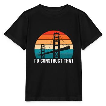 Ingénieur des ponts Construction de ponts - T-shirt bio MINI CREATOR Stanley/Stella Enfant - noir - Devant - Mikhail (115cm)