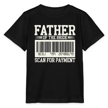 Père de la mariée Scan pour le paiement Mariage - T-shirt bio MINI CREATOR Stanley/Stella Enfant - noir - Devant - Mikhail (115cm)