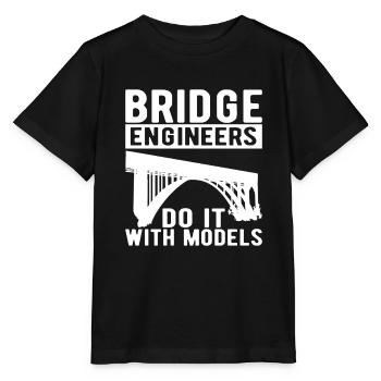 Ingénieur des ponts Construction de ponts - T-shirt bio MINI CREATOR Stanley/Stella Enfant - noir - Devant - Mikhail (115cm)