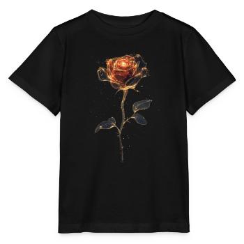 Rote Rose - Stanley/Stella Kinder T-Shirt MINI CREATOR  - Schwarz - Vorne - Mikhail (115cm)