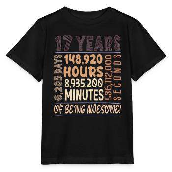 17 ans ! Cadeau d’anniversaire 17e anniversaire - T-shirt bio MINI CREATOR Stanley/Stella Enfant - noir - Devant - Mikhail (115cm)