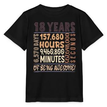18 ans ! Cadeau d’anniversaire 18e anniversaire - T-shirt bio MINI CREATOR Stanley/Stella Enfant - noir - Devant - Mikhail (115cm)