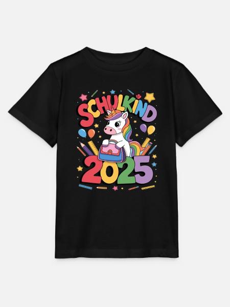Schulkind 2025 Einschulung Schulanfang - Stanley/Stella Kinder T-Shirt MINI CREATOR - Schwarz