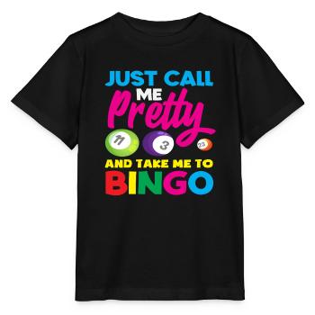 Joueur de bingo Call Me Pretty - T-shirt bio MINI CREATOR Stanley/Stella Enfant - noir - Devant - Mikhail (115cm)