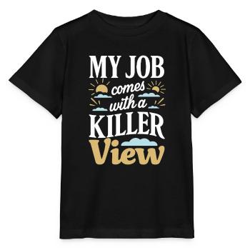 Hôtesse de l’air du personnel de cabine professionnel de l’aviation - T-shirt bio MINI CREATOR Stanley/Stella Enfant - noir - Devant - Mikhail (115cm)