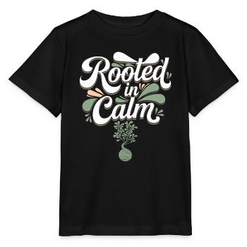 Kokedama Moss Ball Plantes Jardinage Japonais - T-shirt bio MINI CREATOR Stanley/Stella Enfant - noir - Devant - Mikhail (115cm)