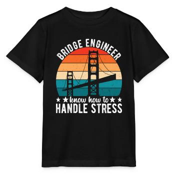 Ingénieur des ponts Construction de ponts - T-shirt bio MINI CREATOR Stanley/Stella Enfant - noir - Devant - Mikhail (115cm)