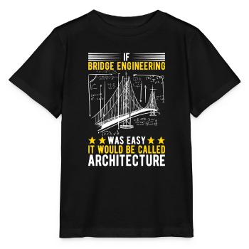 Ingénieur des ponts Construction de ponts - T-shirt bio MINI CREATOR Stanley/Stella Enfant - noir - Devant - Mikhail (115cm)