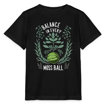 Kokedama Moss Ball Plantes Jardinage Japonais - T-shirt bio MINI CREATOR Stanley/Stella Enfant - noir - Devant - Mikhail (115cm)