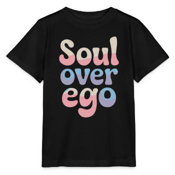 Citation sur la spiritualité de l’âme sur l’ego - T-shirt bio MINI CREATOR Stanley/Stella Enfant - noir - Devant - Mikhail (115cm)