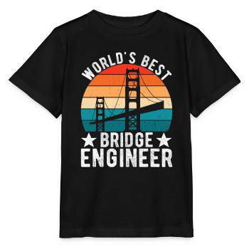Ingénieur des ponts Construction de ponts - T-shirt bio MINI CREATOR Stanley/Stella Enfant - noir - Devant - Mikhail (115cm)