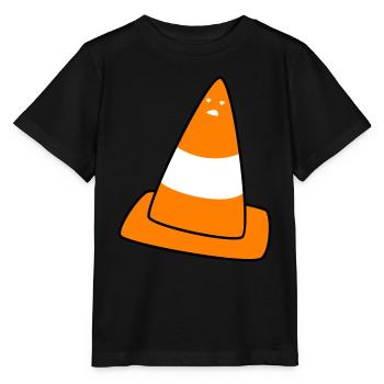 cône de signalisation avec visage - T-shirt bio MINI CREATOR Stanley/Stella Enfant - noir - Devant - Mikhail (115cm)