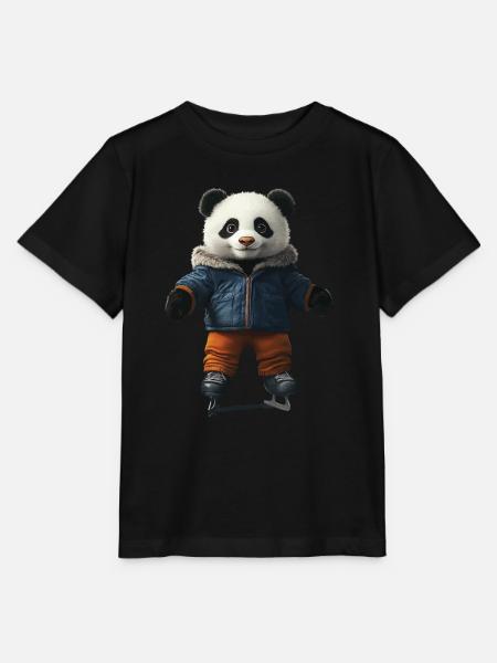 Panda - Stanley/Stella Kinder T-Shirt MINI CREATOR  - Schwarz