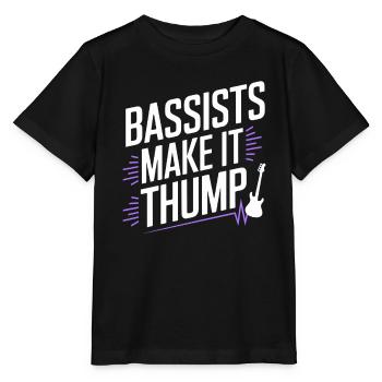 Bass Gitarrist Musiker Gear Funk Rock Jazz - Stanley/Stella Kinder T-Shirt MINI CREATOR  - Schwarz - Vorne - Mikhail (115cm)