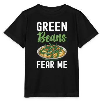 Casserole de haricots verts - T-shirt bio MINI CREATOR Stanley/Stella Enfant - noir - Devant - Mikhail (115cm)