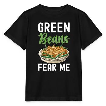 Casserole de haricots verts - T-shirt bio MINI CREATOR Stanley/Stella Enfant - noir - Devant - Mikhail (115cm)
