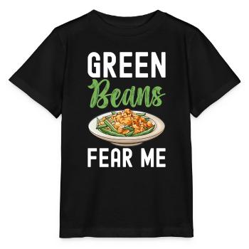 Casserole de haricots verts - T-shirt bio MINI CREATOR Stanley/Stella Enfant - noir - Devant - Mikhail (115cm)