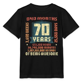 70 ans ! Cadeau d’anniversaire 70e anniversaire - T-shirt bio MINI CREATOR Stanley/Stella Enfant - noir - Devant - Mikhail (115cm)