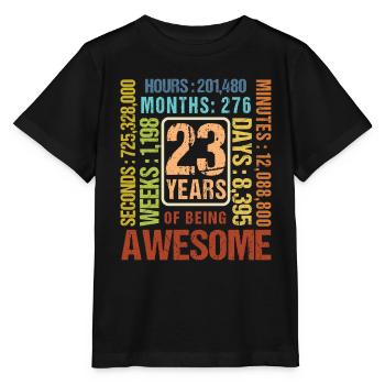 23 ans ! Cadeau d’anniversaire 23e anniversaire - T-shirt bio MINI CREATOR Stanley/Stella Enfant - noir - Devant - Mikhail (115cm)