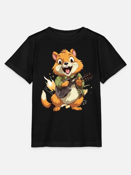Harmonische Eichhörnchen-Serenade - Stanley/Stella Kinder T-Shirt MINI CREATOR  - Schwarz