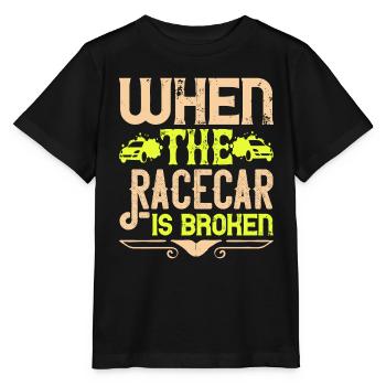 Wenn der Rennwagen kaputt ist - Stanley/Stella Kinder T-Shirt MINI CREATOR  - Schwarz - Vorne - Mikhail (115cm)