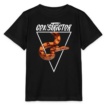 Boa Constrictor Geometrisch - Stanley/Stella Kinder T-Shirt MINI CREATOR  - Schwarz - Vorne - Mikhail (115cm)