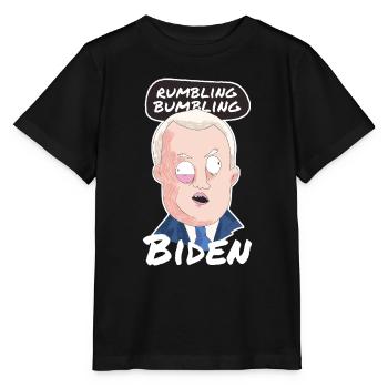 Grollender unbeholfener Joe Biden - Stanley/Stella Kinder T-Shirt MINI CREATOR  - Schwarz - Vorne - Mikhail (115cm)