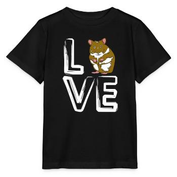 Retro I Love Hamsters - Stanley/Stella MINI CREATOR Kids’ T-Shirt - black - Front - Mikhail (115cm)