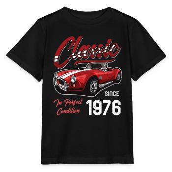 Je ne suis pas vieux Je suis une voiture classique vintage née en 1976 - T-shirt bio MINI CREATOR Stanley/Stella Enfant - noir - Devant - Mikhail (115cm)