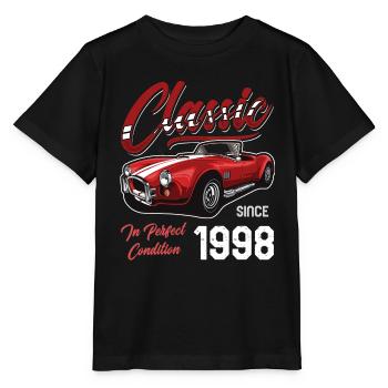 Je ne suis pas vieux Je suis une voiture classique vintage née en 1998 - T-shirt bio MINI CREATOR Stanley/Stella Enfant - noir - Devant - Mikhail (115cm)