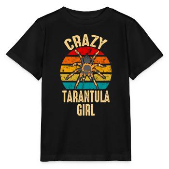Crazy Tarantula Girl Pet Spider Arachnide - T-shirt bio MINI CREATOR Stanley/Stella Enfant - noir - Devant - Mikhail (115cm)