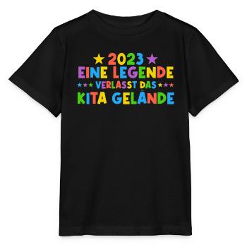 2023 Eine Legende Kita Absolvent - Stanley/Stella Kinder T-Shirt MINI CREATOR  - Schwarz - Vorne - Mikhail (115cm)