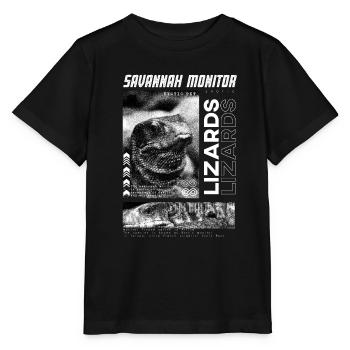Savannah Monitor Modern Streetwear Reptilienpfleger - Stanley/Stella Kinder T-Shirt MINI CREATOR  - Schwarz - Vorne - Mikhail (115cm)