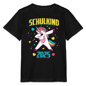 Écolier 2025 Licorne Inscription à l’école - T-shirt bio MINI CREATOR Stanley/Stella Enfant - noir - Devant - Mikhail (115cm)