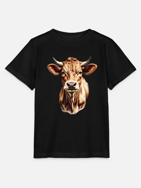 Braune Kuh - Stanley/Stella Kinder T-Shirt MINI CREATOR - Schwarz