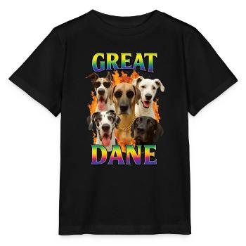 Deutsche Dogge - Stanley/Stella Kinder T-Shirt MINI CREATOR  - Schwarz - Vorne - Mikhail (115cm)