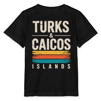 Turks- und Caicosinseln - Stanley/Stella Kinder T-Shirt MINI CREATOR  - Schwarz - Vorne - Mikhail (115cm)