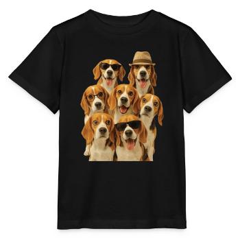 Beagle - Stanley/Stella Kinder T-Shirt MINI CREATOR  - Schwarz - Vorne - Mikhail (115cm)