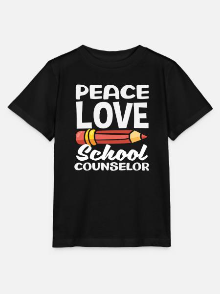 Frieden Liebe Schulberater Kunstwerk - Stanley/Stella Kinder T-Shirt MINI CREATOR - Schwarz